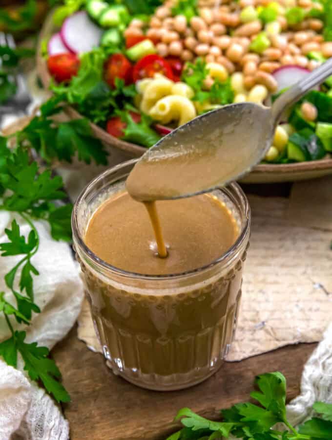 Spoonful of Oil-Free Sherry Vinaigrette