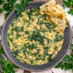 Bowl of Easy Low-Fat Italian Kale and Bean Skillet