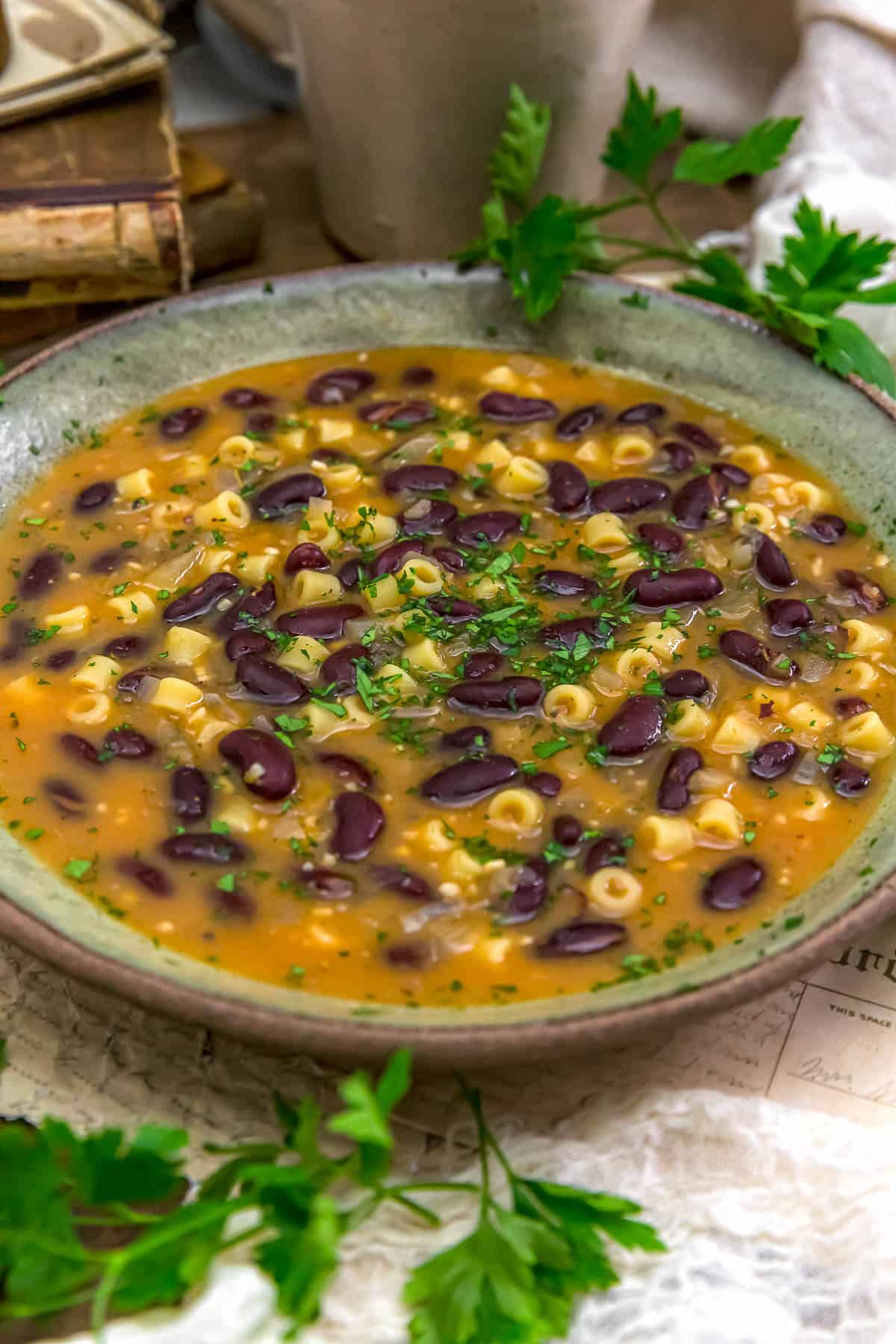 Close up of Low-Fat St. Joseph’s Humble Soup