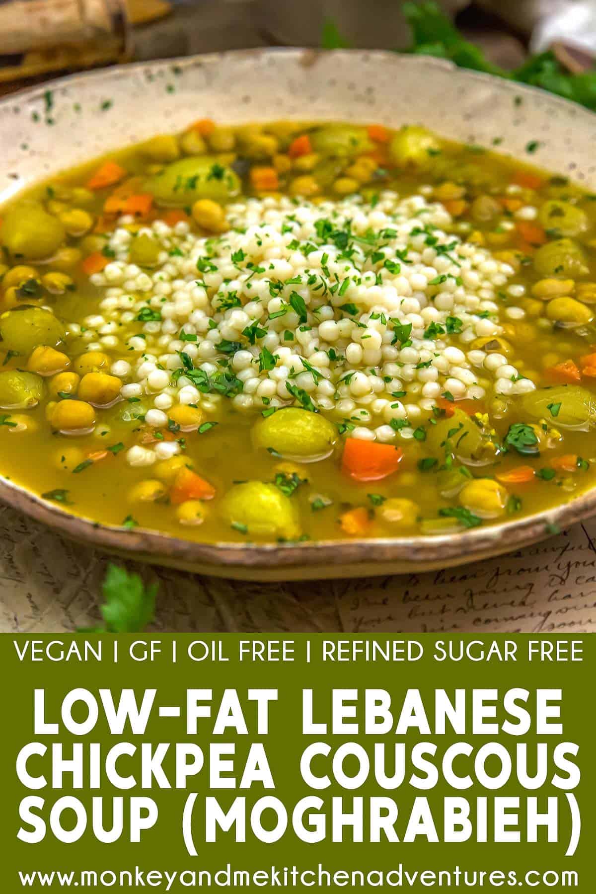 Low-Fat Lebanese Chickpea Couscous Soup