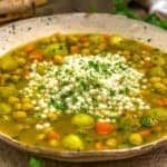 Low-Fat Lebanese Chickpea Couscous Soup