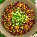 Bowl of Easy Mexican Three Bean Salad