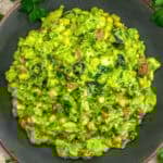 Bowl of Guacamole with Pinto Beans and Corn