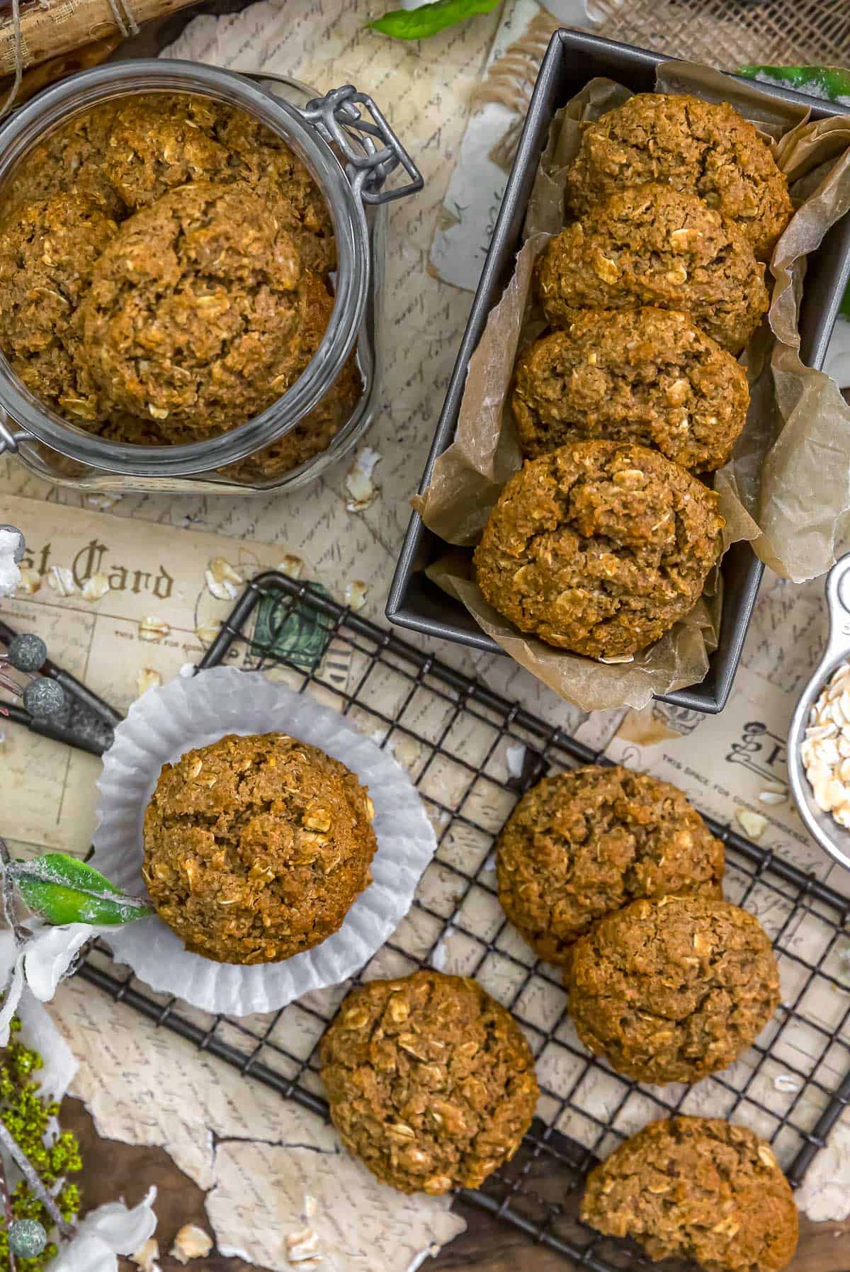 Tablescape of Cinnamon Oat Drop Cookies