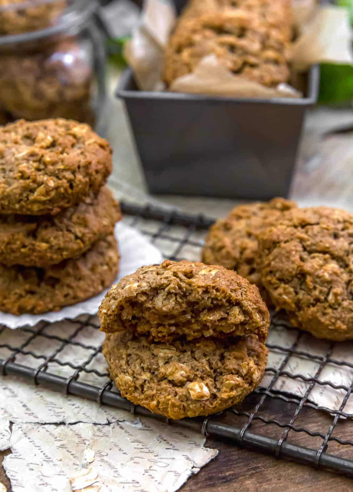 Broken up Cinnamon Oat Drop Cookie