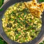 Bowl of Low-Fat Minestrone Verde Soup