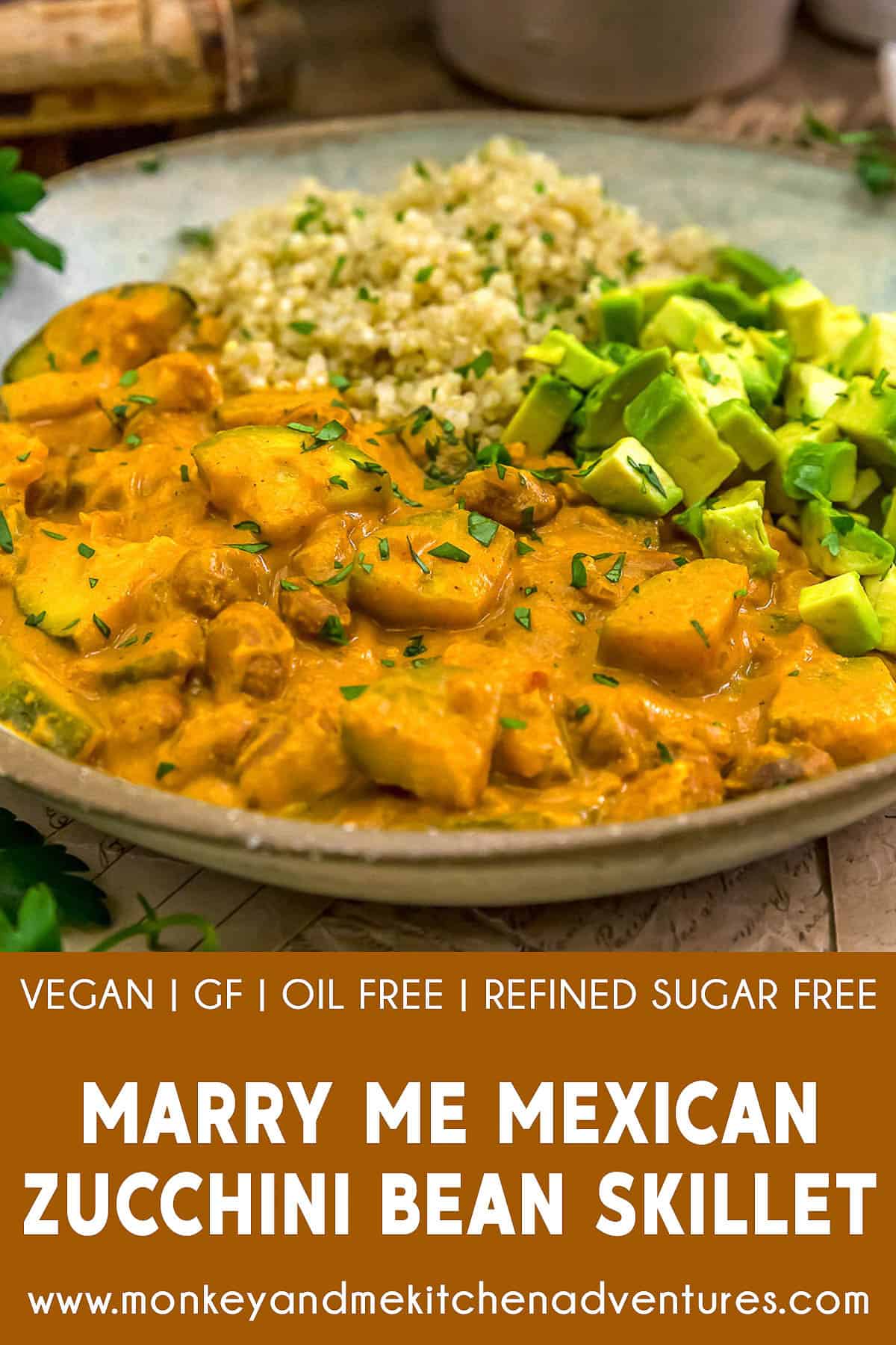 Marry Me Mexican Zucchini Bean Skillet with text description