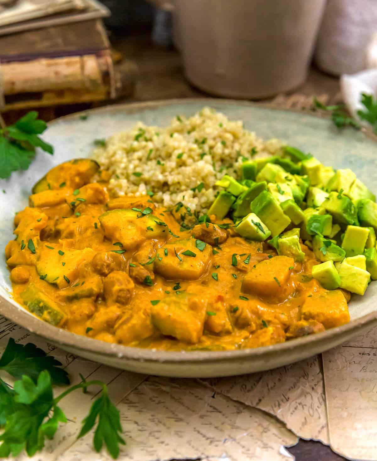 Close up of Marry Me Mexican Zucchini Bean Skillet