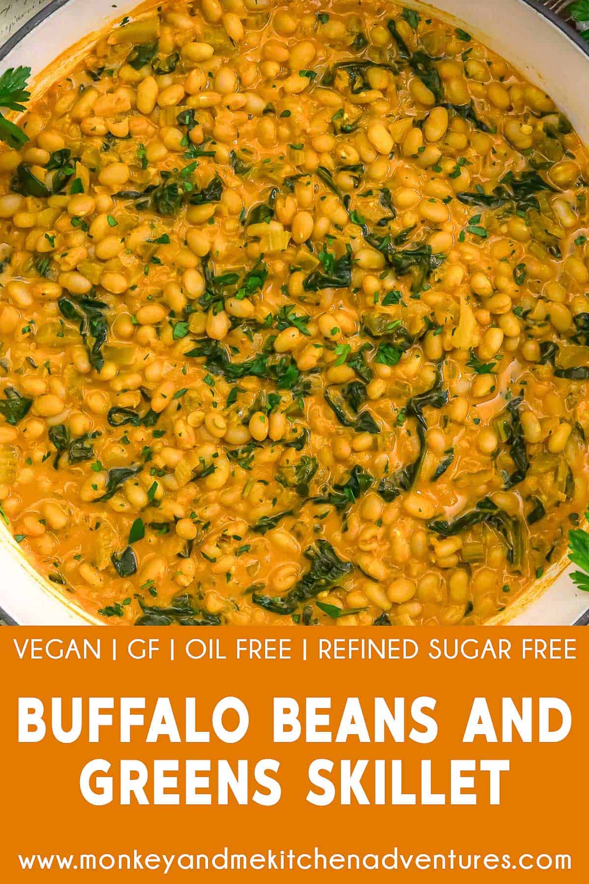 Buffalo Beans and Greens Skillet