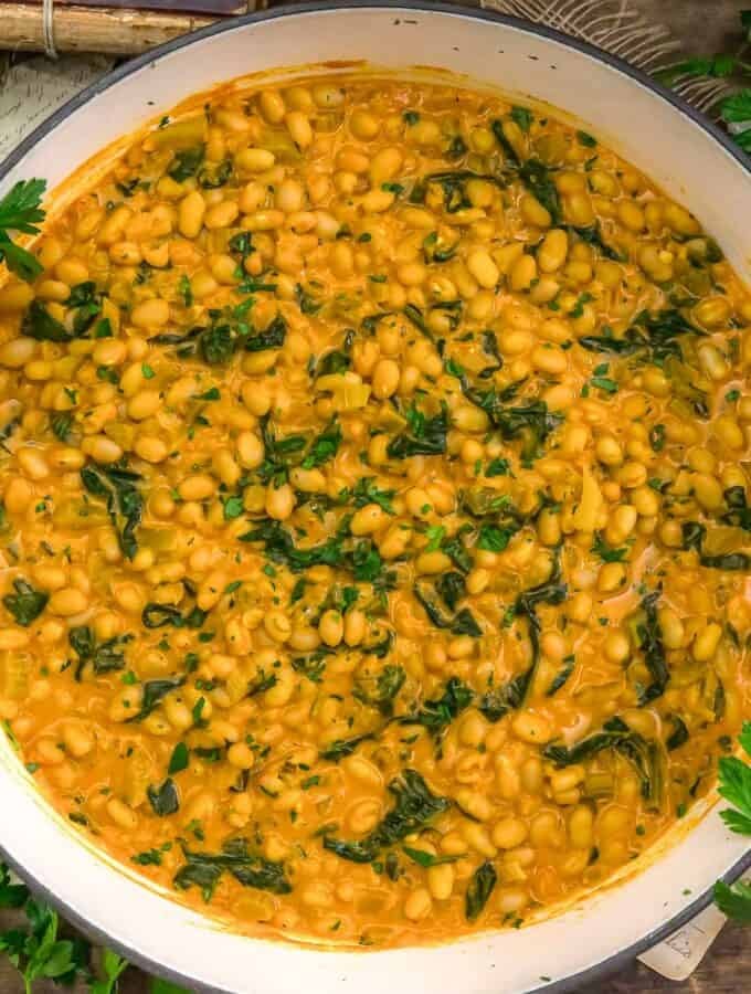 Buffalo Beans and Greens Skillet