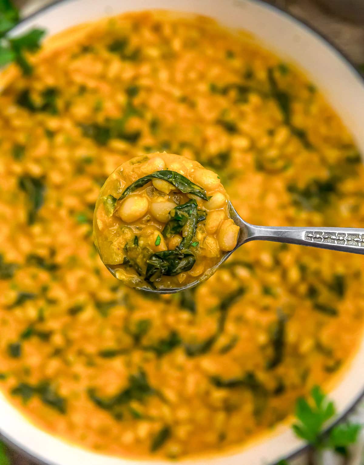 Buffalo Beans and Greens Skillet