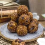 Pile of Healthy Vegan Date Caramel Macchiato Energy Balls