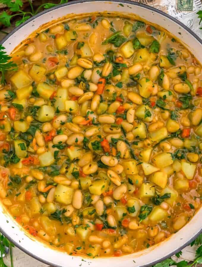 Top view of Autumn Harvest Bean Skillet