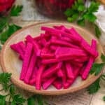 Bowl of Refrigerator Middle Eastern Pickled Turnips