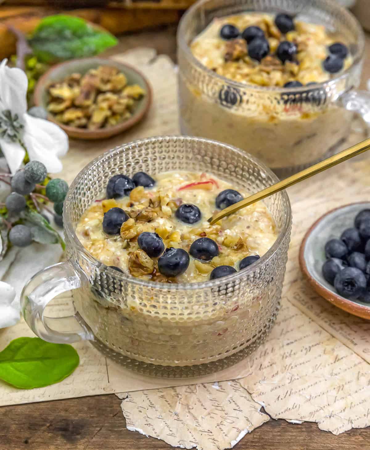 Spoon with Vegan Princess Diana’s Overnight Oats