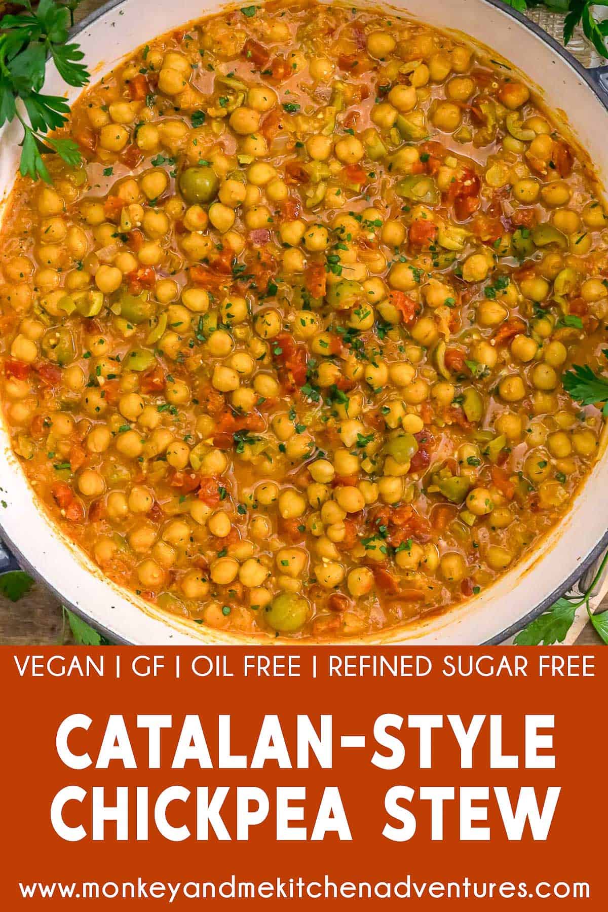 Catalan-Style Chickpea Stew with text description