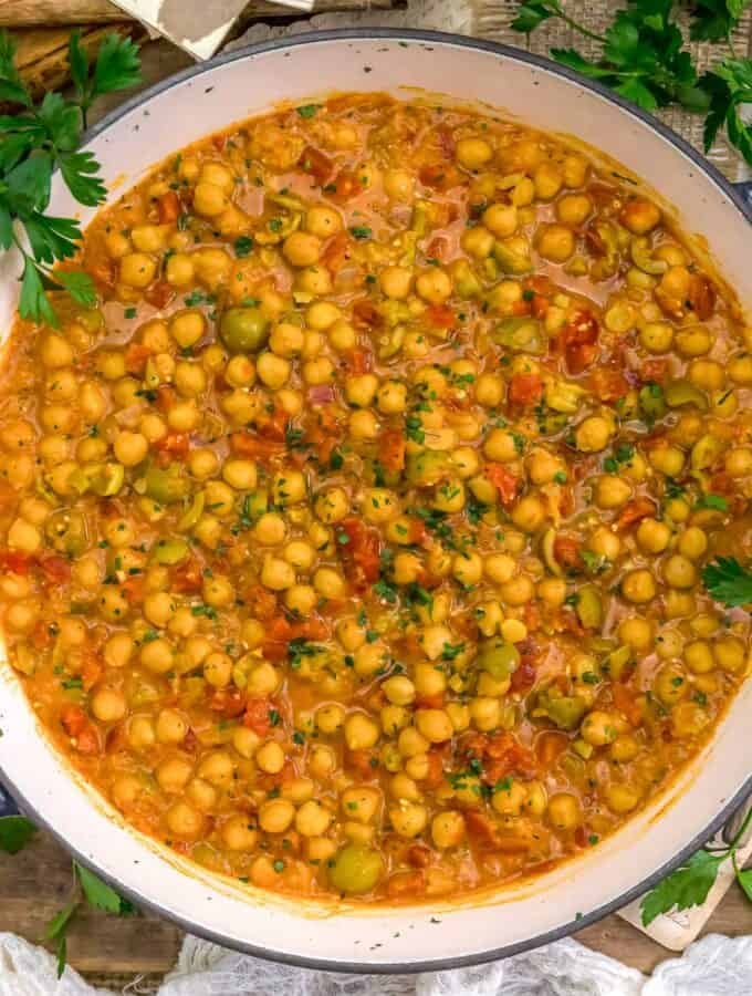Skillet of Catalan-Style Chickpea Stew