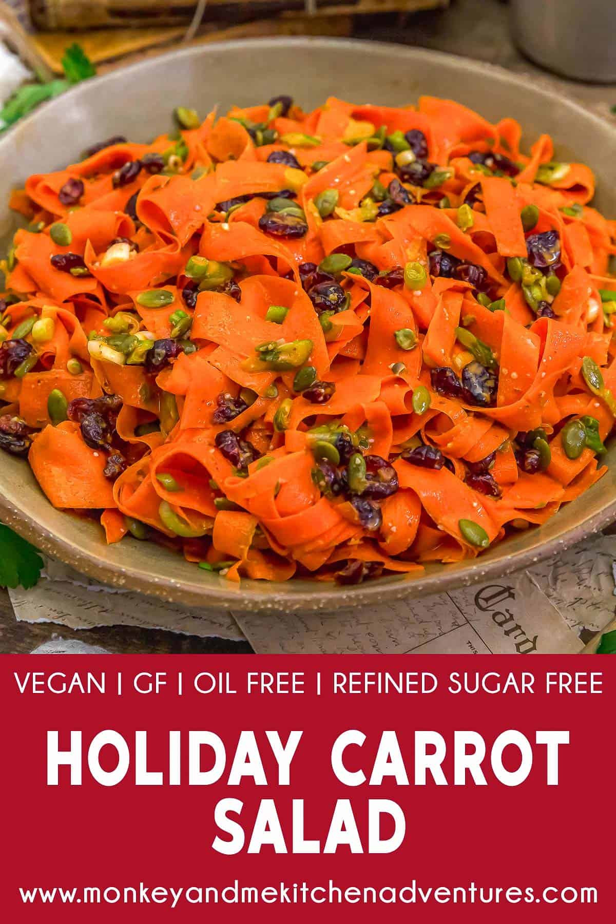 Holiday Carrot Salad with text description