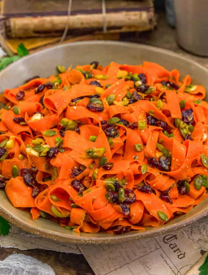 Close up of Holiday Carrot Salad