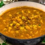 Close up of Spanish Poor Man’s Beans and Potatoes