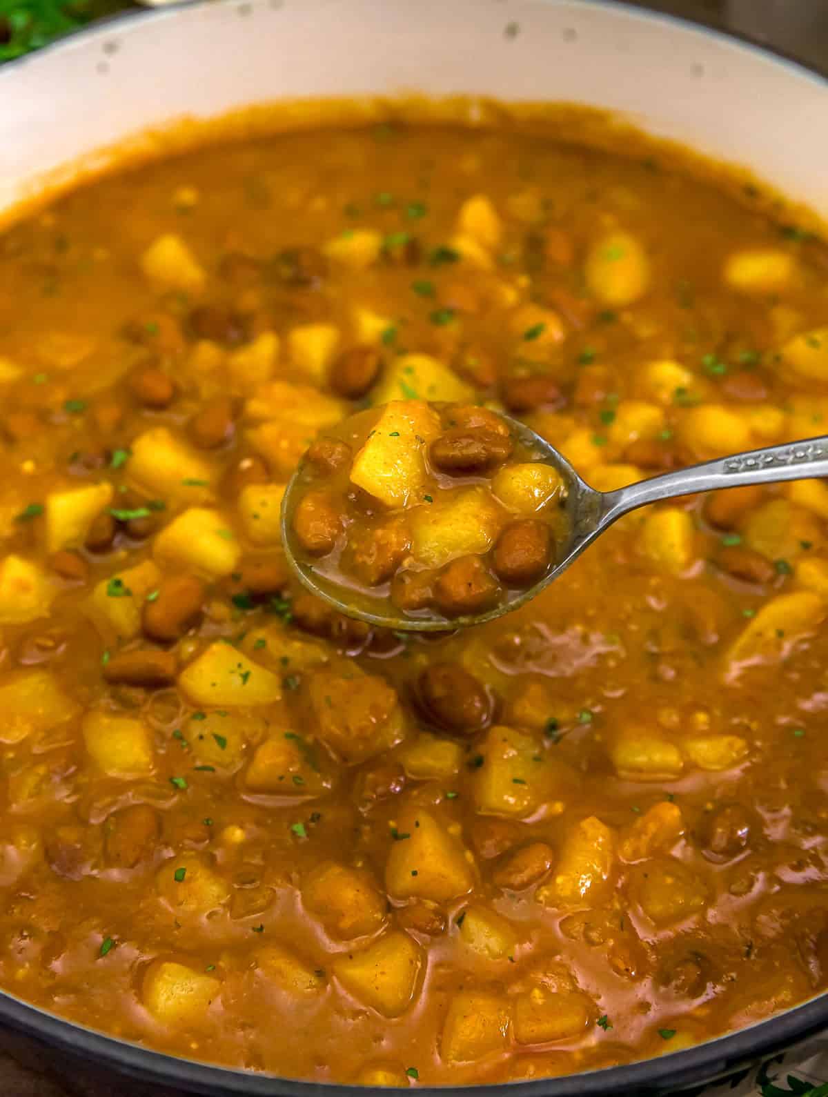 Spoonful of Spanish Poor Man’s Beans and Potatoes