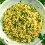 Bowl of Easy Pastina and Peas