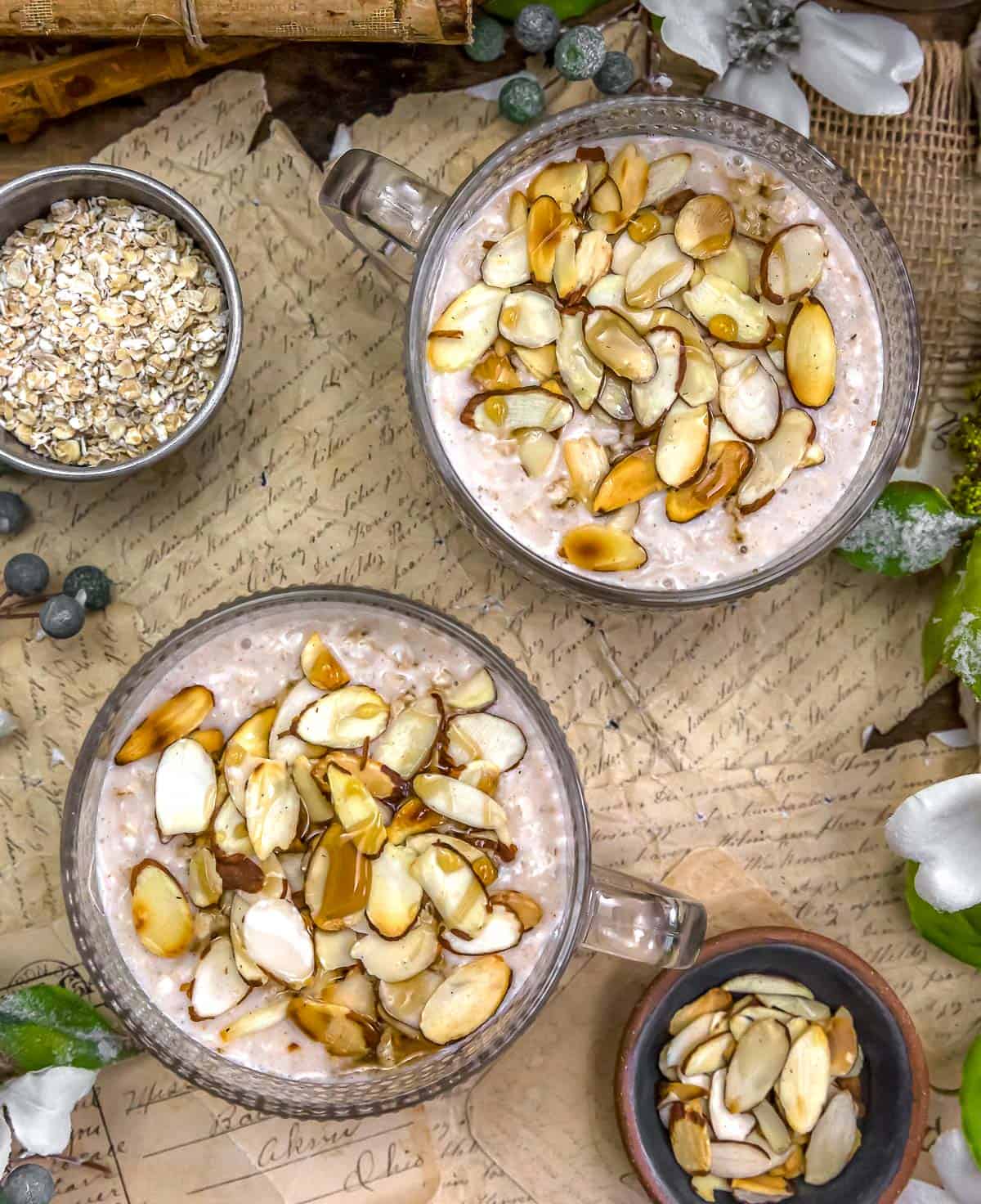 Vegan Almond Croissant Overnight Oats