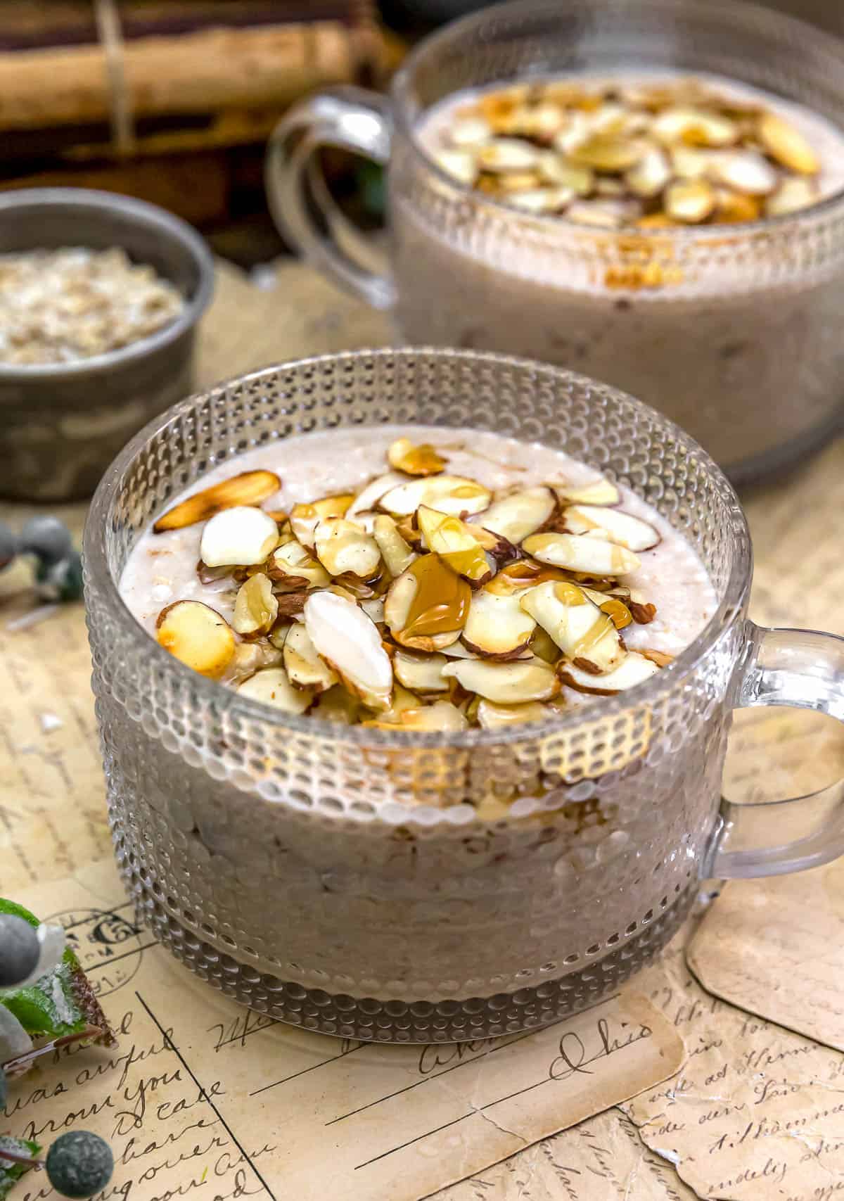 Vegan Almond Croissant Overnight Oats