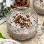 Close up of Vegan Pecan Pie Overnight Oats