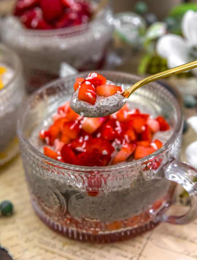 Spoonful of Blended Chia Pudding