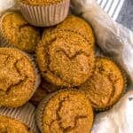 Close up of Healthy Raisin Bran Muffins