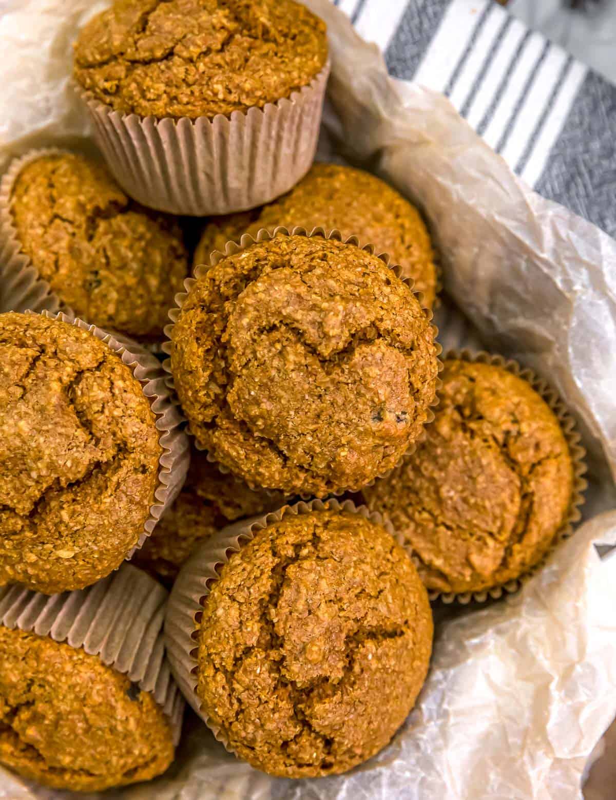 Close up of Healthy Raisin Bran Muffins