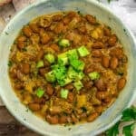 Bowl of Vegan Cheesy Pinto Beans