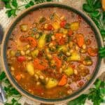 Bowl of Vegan Hungarian Beans and Potatoes