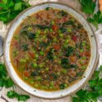 Bowl of Easy No-Chop Lentil Veggie Soup