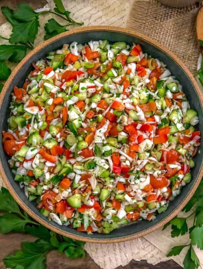 Bowl of Lebanese Chopped Salad