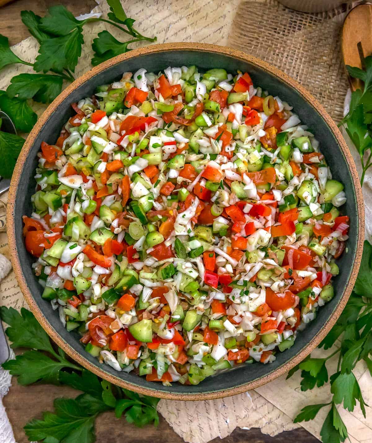Bowl of Lebanese Chopped Salad