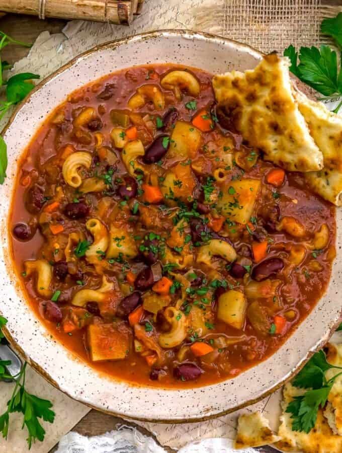 Bowl of Vegan Portuguese Bean Soup