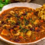 Close up of Vegan Portuguese Bean Soup