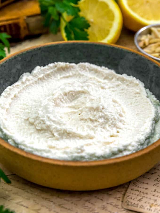 Close up of Vegan Ricotta