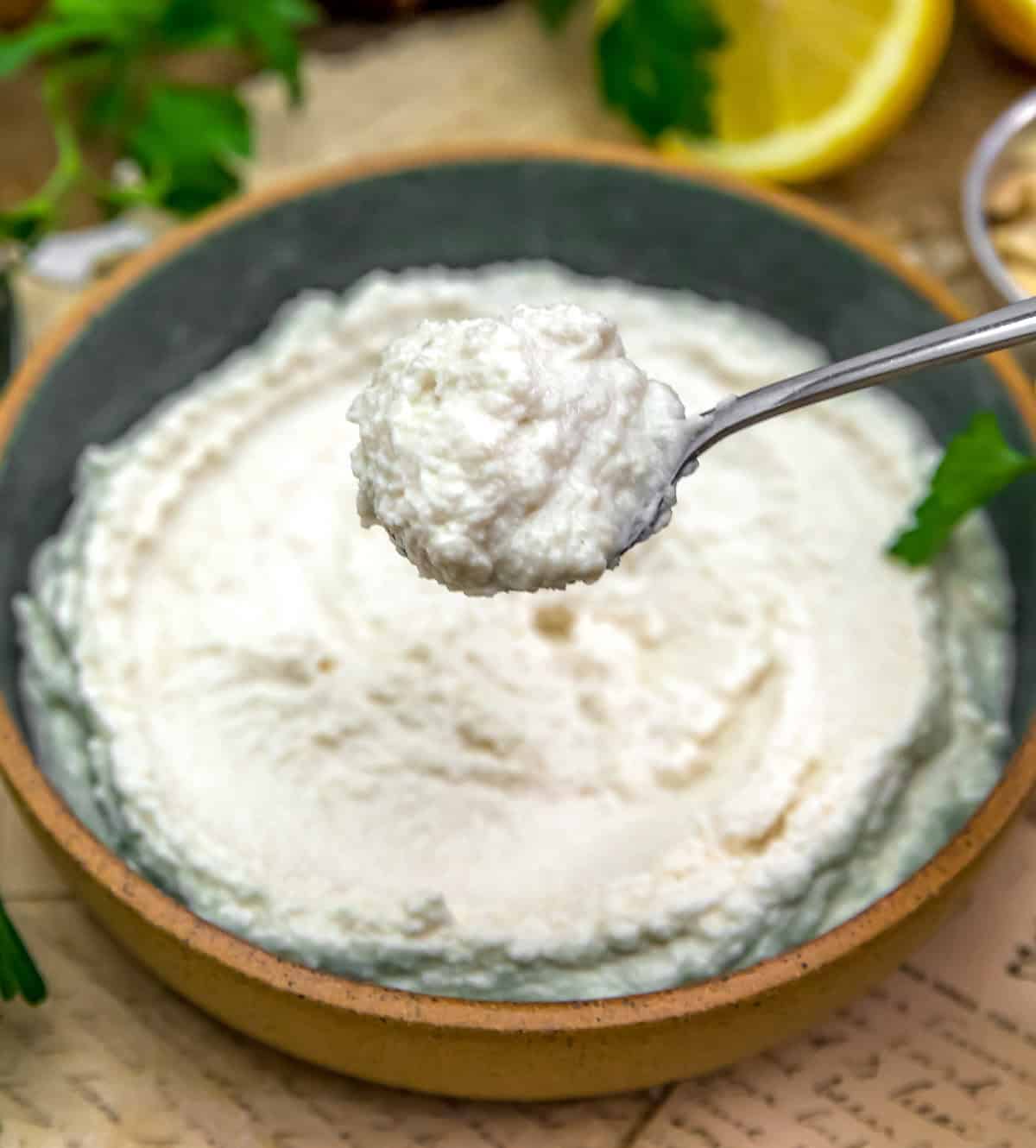 Spoonful of Vegan Ricotta