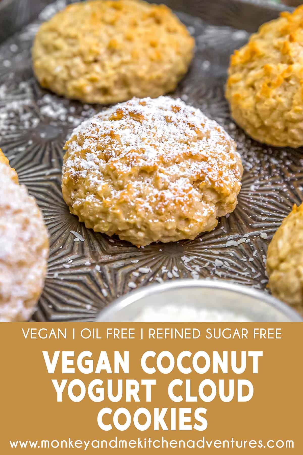 Vegan Coconut Yogurt Cloud Cookies with text description