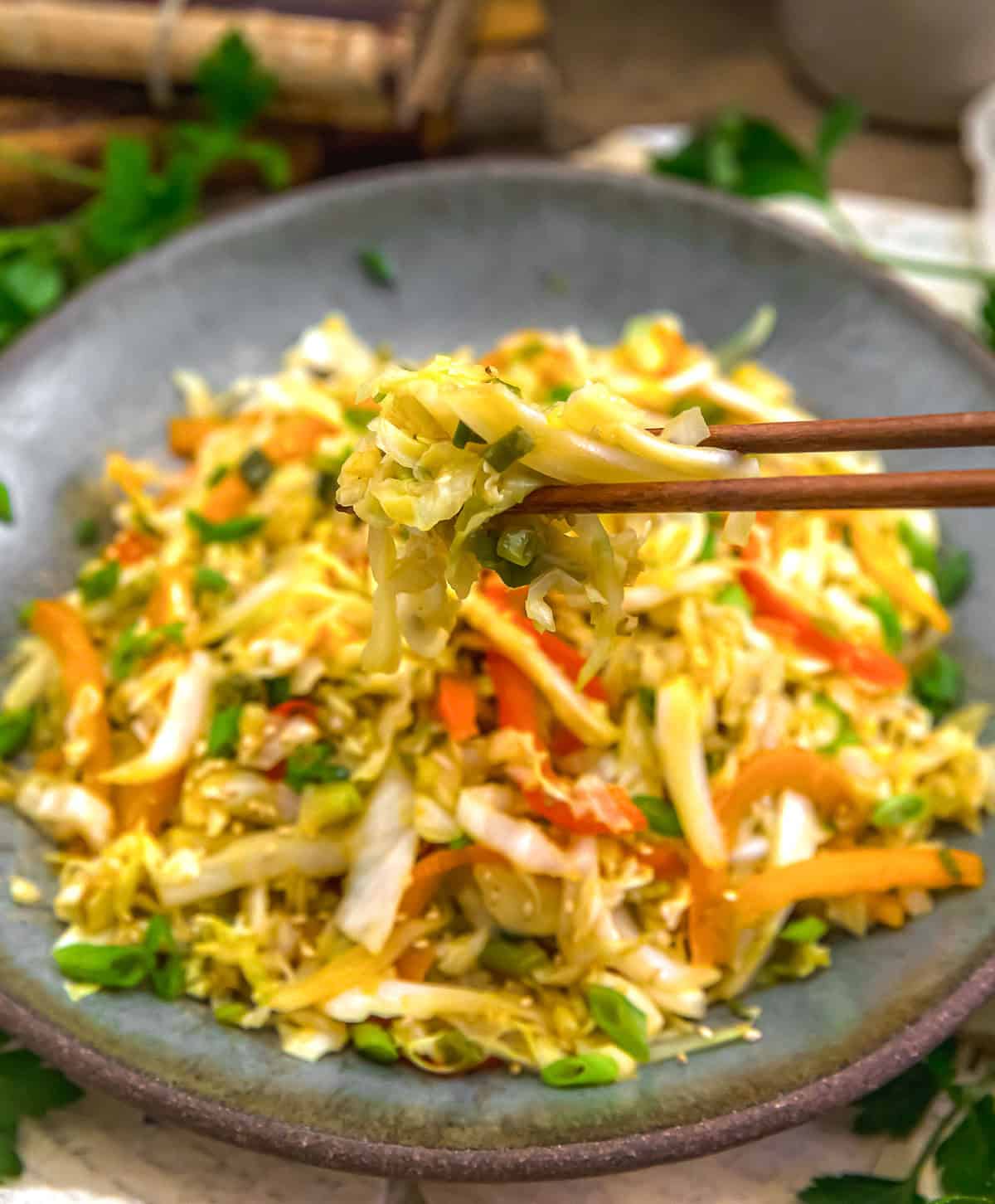 Eating Fast and Easy Asian Cabbage Stir Fry