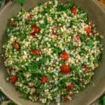 Bowl of Lemon Arugula Couscous Salad