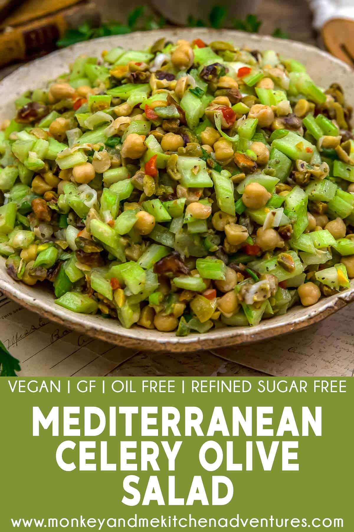 Mediterranean Celery Olive Salad with text description