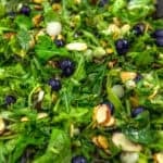 Close up of Easy Summer Almond Blueberry Salad
