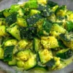 Close up of Fast and Easy Seasoned Zucchini