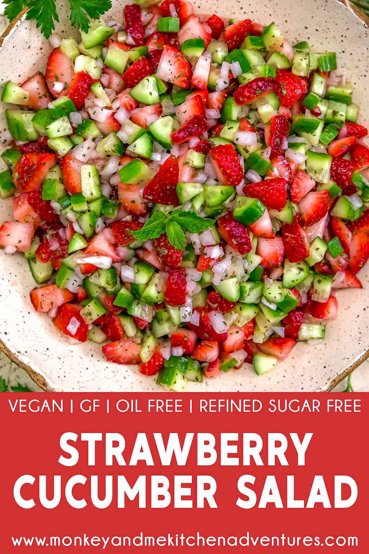 Strawberry Cucumber Salad with text description