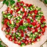 Bowl of Strawberry Cucumber Salad