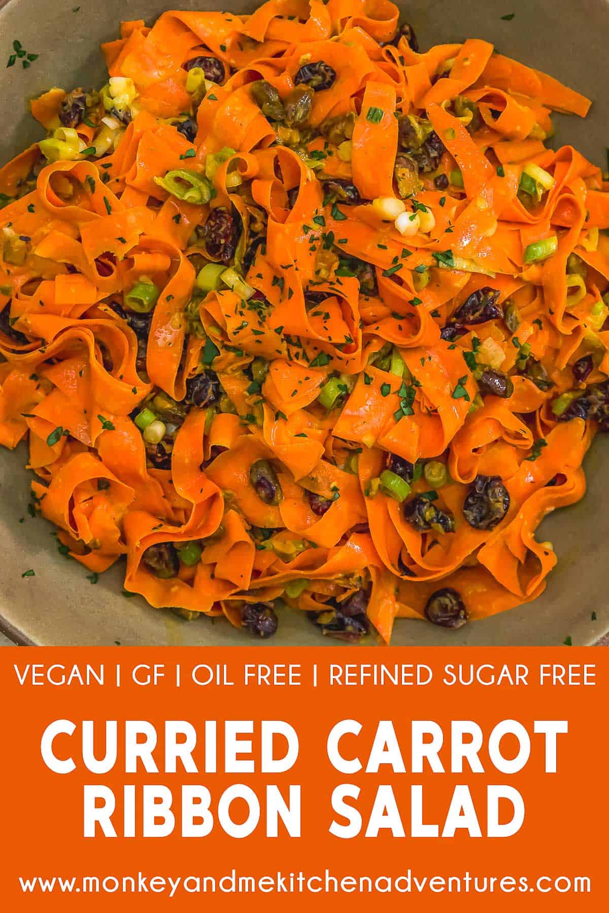 Curried Carrot Ribbon Salad with text description